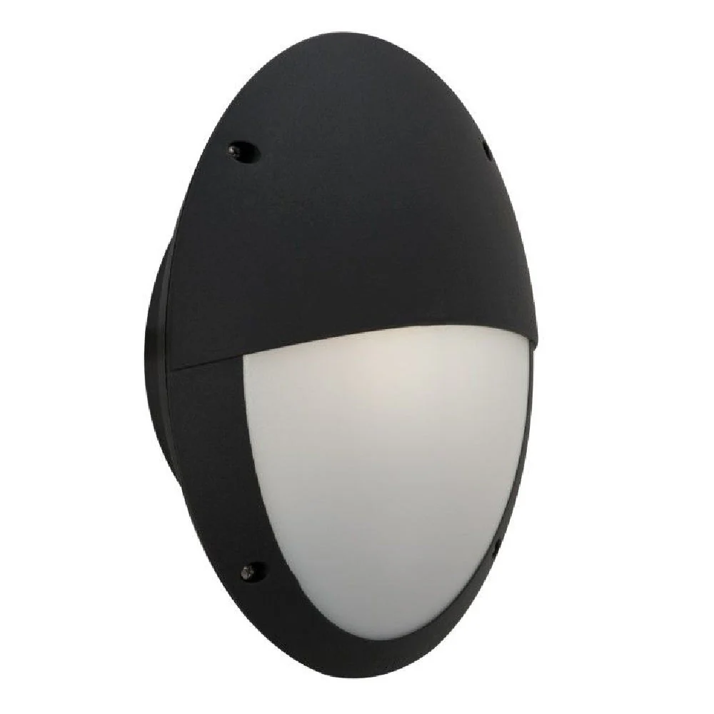 BRMADDI-VE-BL Black Outdoor Modern Oval Vertical Eyelid Bulkhead Wall Light 33cm Coastal IP66 - Image 2