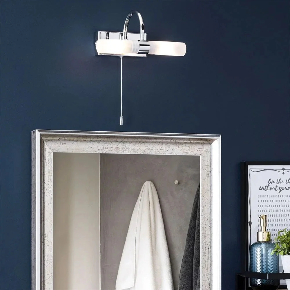 Britalia BRSPA-6888.014-CHR Polished Chrome Bathroom Vintage Switched Swan Neck Wall Light IP44 205mm - Image 4