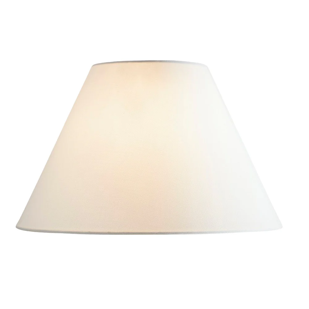 Cream Linen with White Inner Vintage Coolie Lamp Shade 14"
