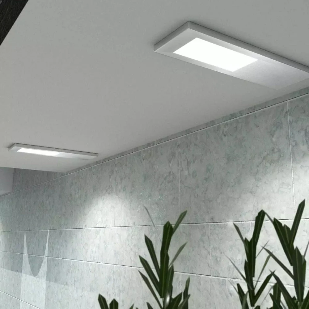 Britalia MDSU3NW 3 Pack Kit LED Stainless Steel Modern Rectangular Under Cabinet Light with Driver 170lm 4000k - Image 3