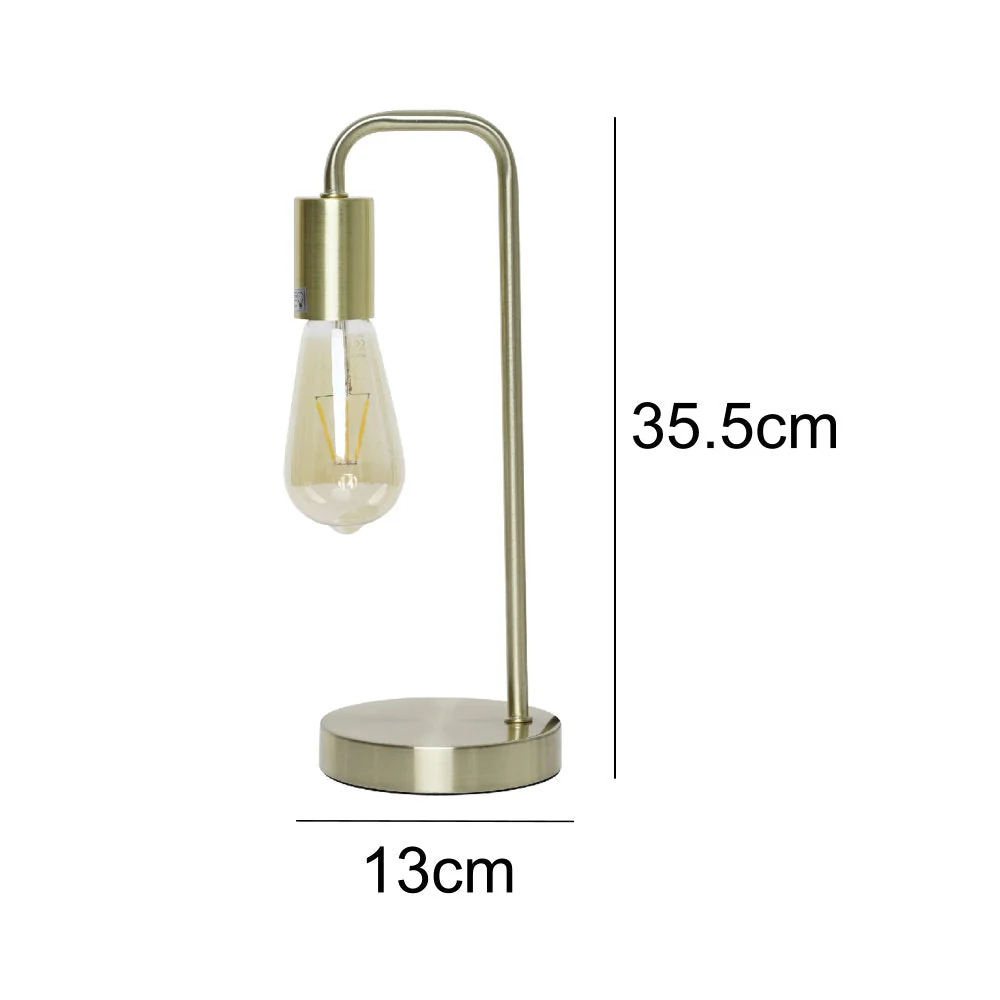 Britalia Polished Brass Metal Industrial Swan Neck Table Desk Lamp 35cm - Image 4