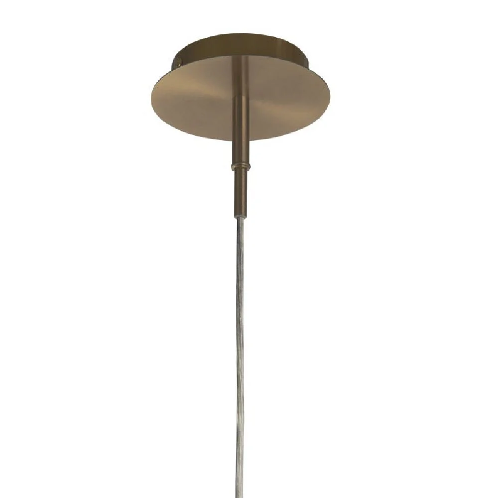 Bronze & Champagne Cylinder Glass Modern Pendant Ceiling Light 13cm - Image 4