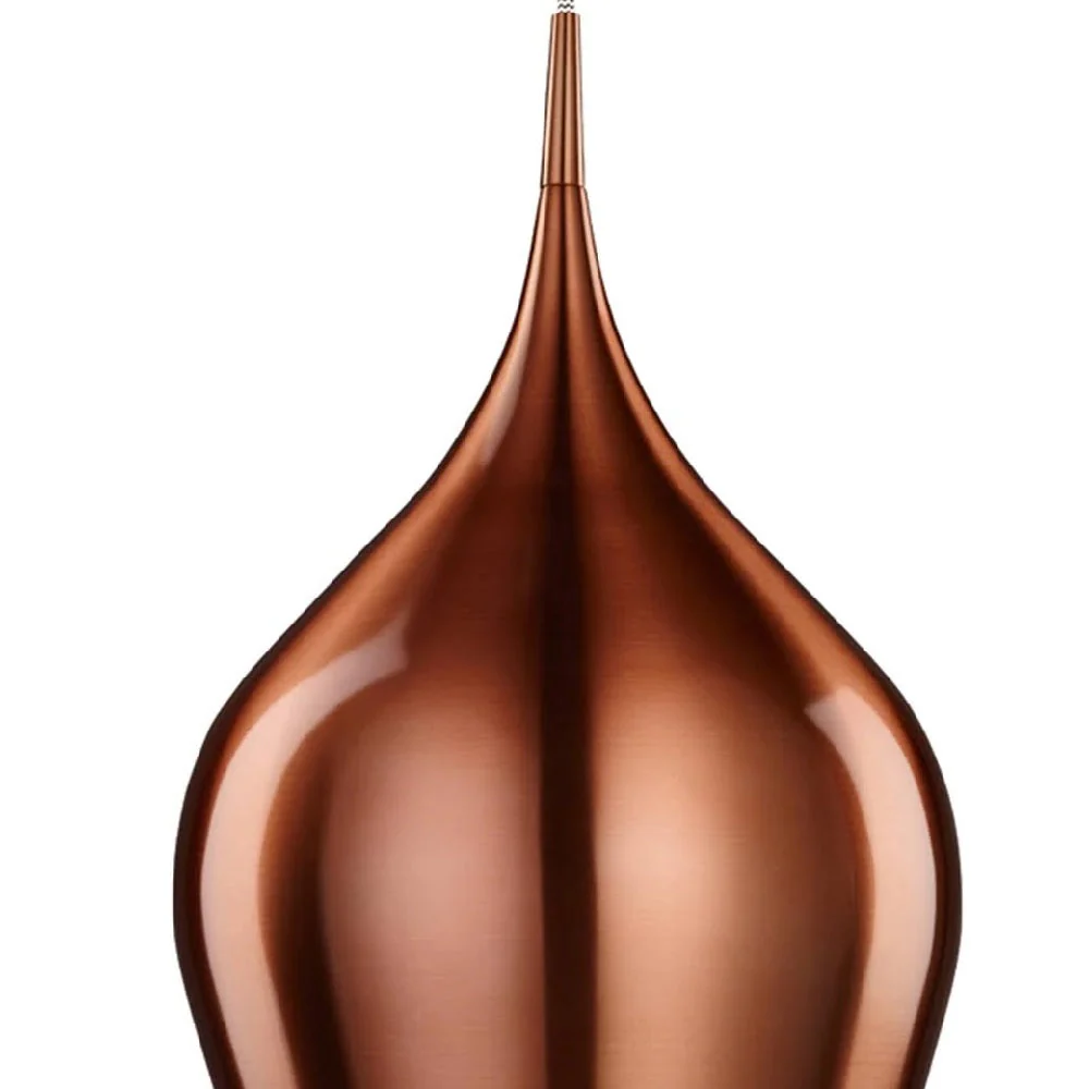 Copper Metallic Vintage Contemporary Metal Bell Pendant Light 26cm - Image 2