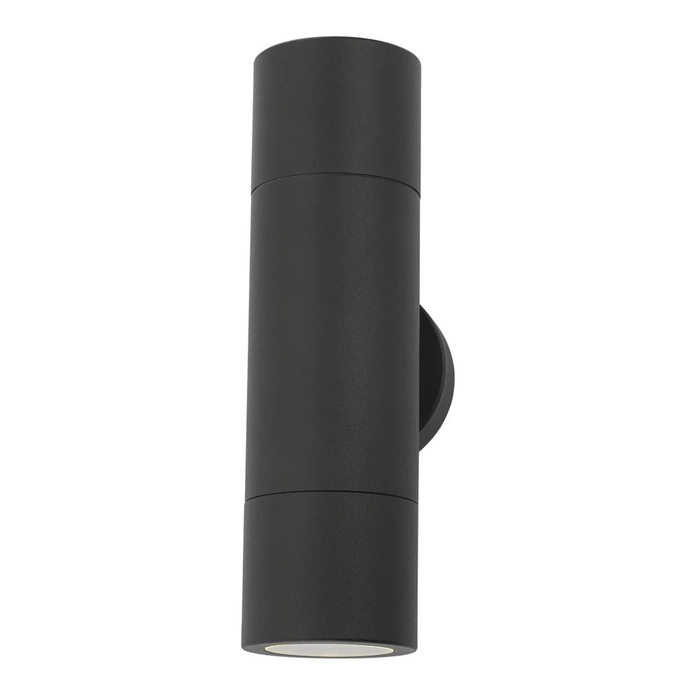 DAR ORT3222 Ortega LED Matt Black Outdoor Modern Cylinder Up & Down Wall Light