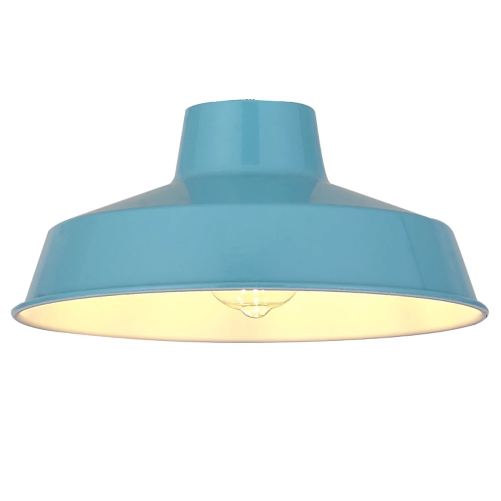 Duck Egg Blue Metal Coolie Vintage Retro Easy Fit Pendant Shade 30cm - Image 2