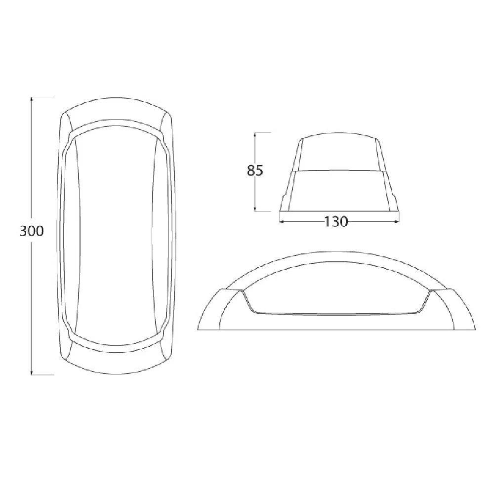 Grey Outdoor Modern Oval Bulkhead Wall Light 30cm Coastal IP66 - Image 3