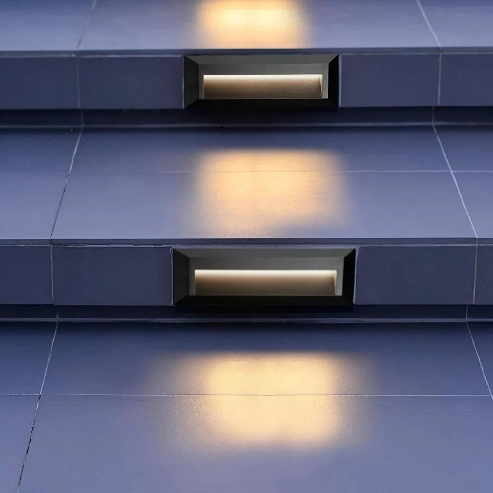 LED Anthracite Outdoor Rectangular Slot Flush Wall Light IP65 - Image 3