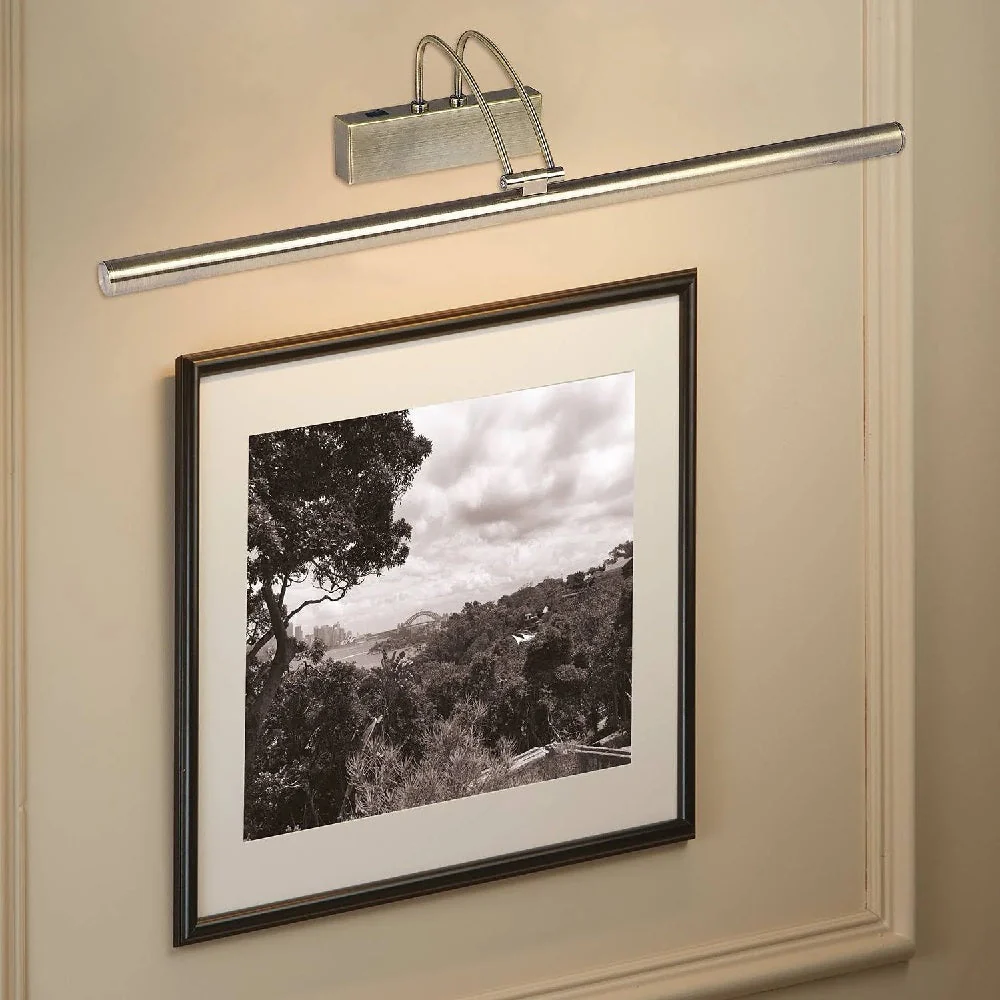 LED Antique Brass Modern Adjustable Switched Picture Wall Light 68cm - Image 5