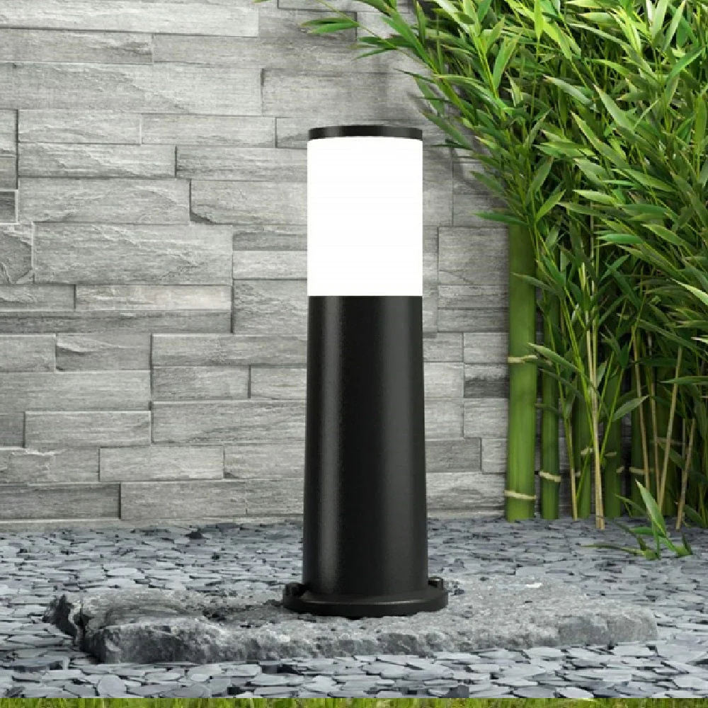 LED Black Outdoor Modern Round CCT Post Light 40cm Coastal IP55 - Image 2