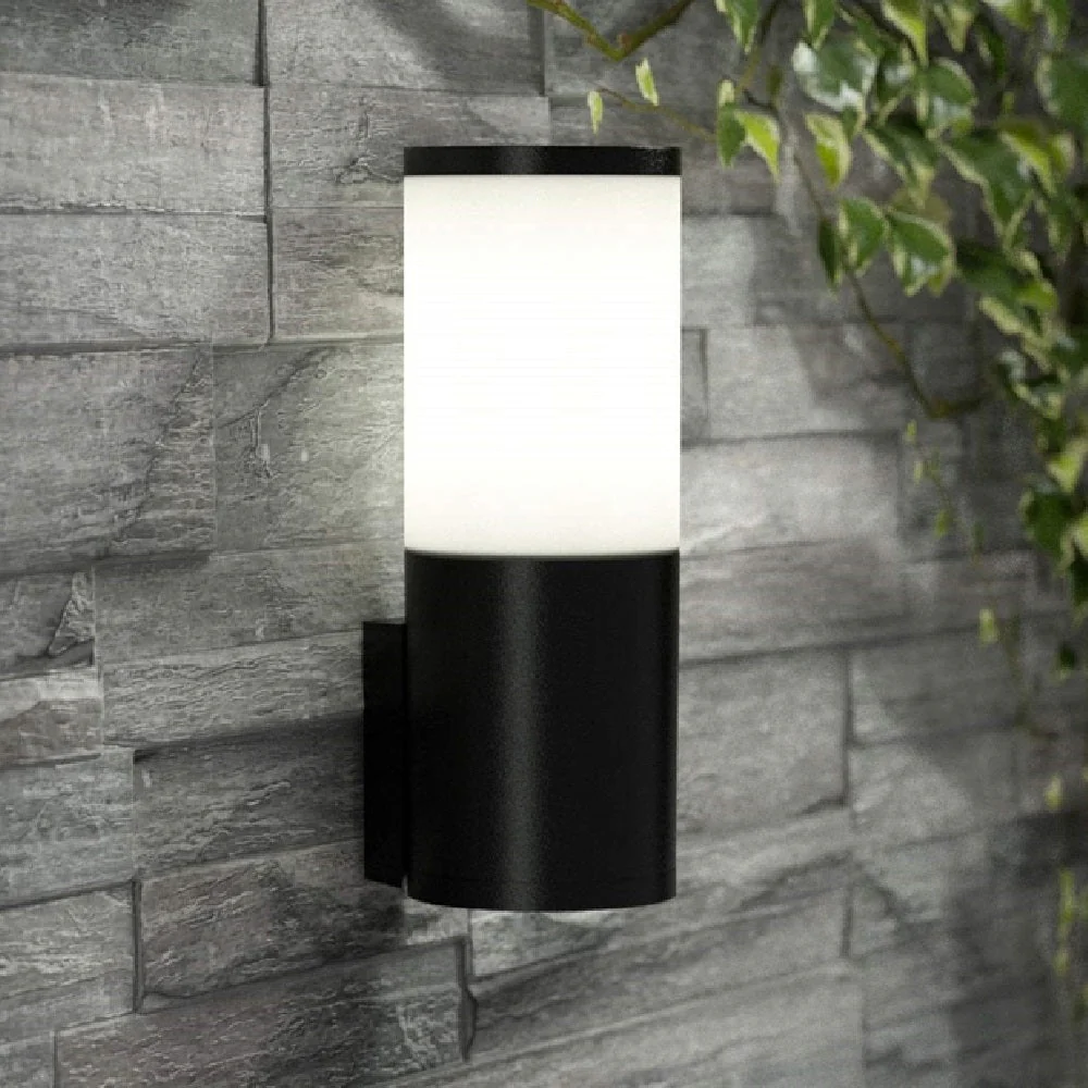 LED Black Outdoor Modern Round CCT Wall Light Coastal IP55 - Image 3