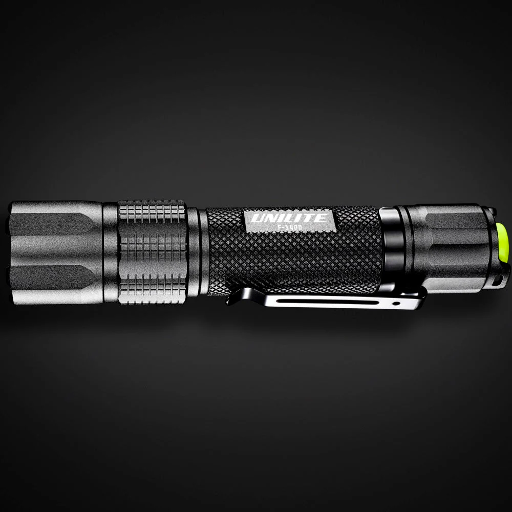 LED Black USB Rechargeable Dual Power Flashlight Torch 1400 Lumen - Image 3