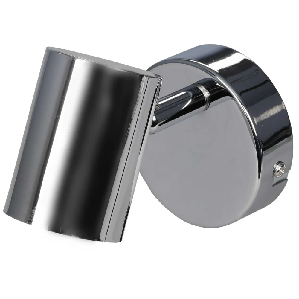 LED Chrome Modern 1 Lamp Switched Cylinder Head Spotlight 80mm - Image 2