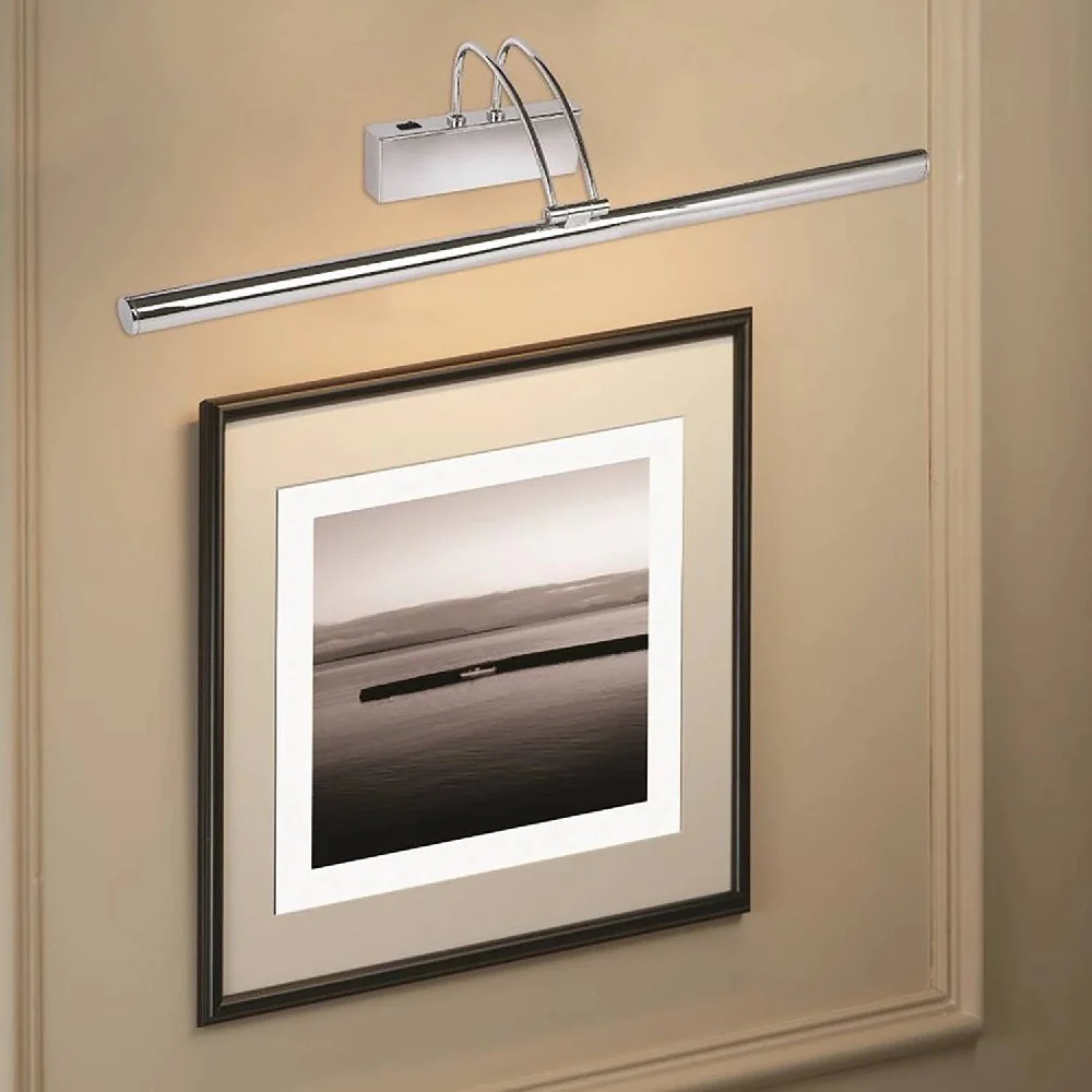 LED Polished Chrome Modern Adjustable Switched Picture Wall Light 68cm - Image 4