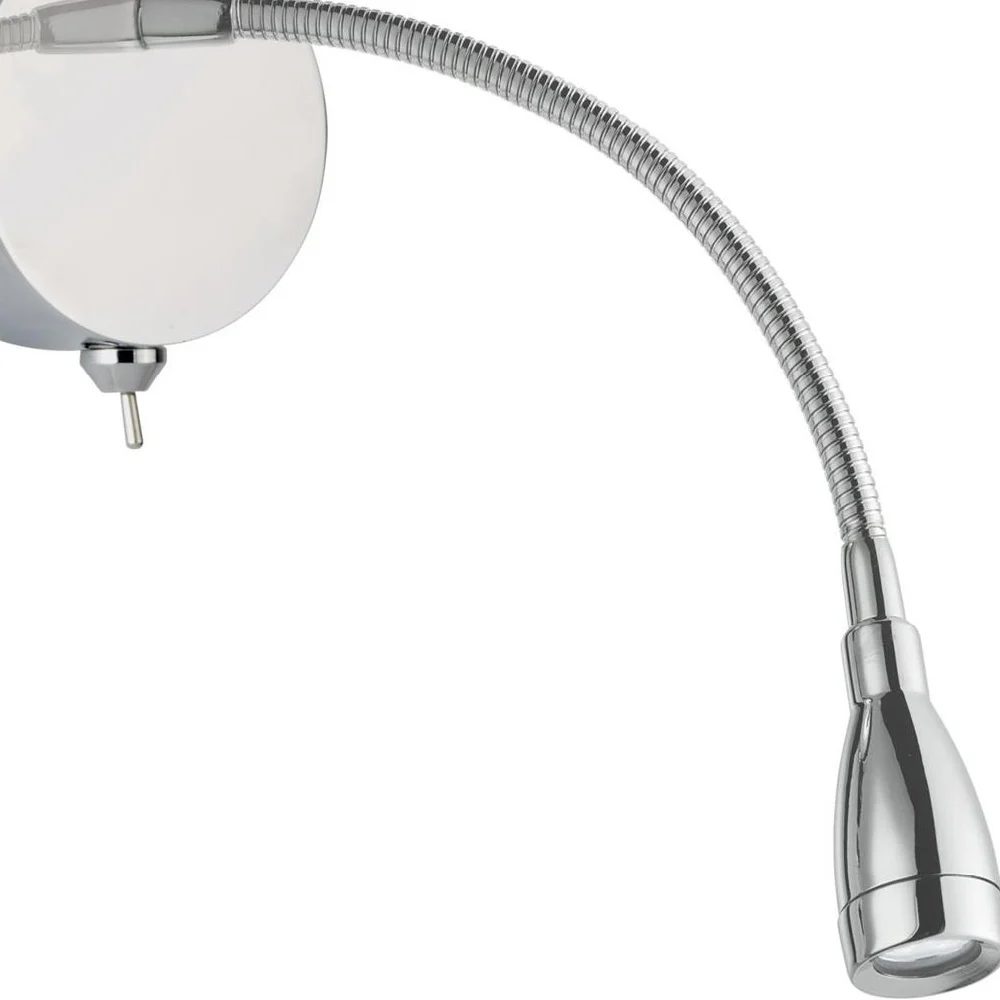 LED Polished Chrome Modern Flexible Switched Reading Wall Light - Image 3