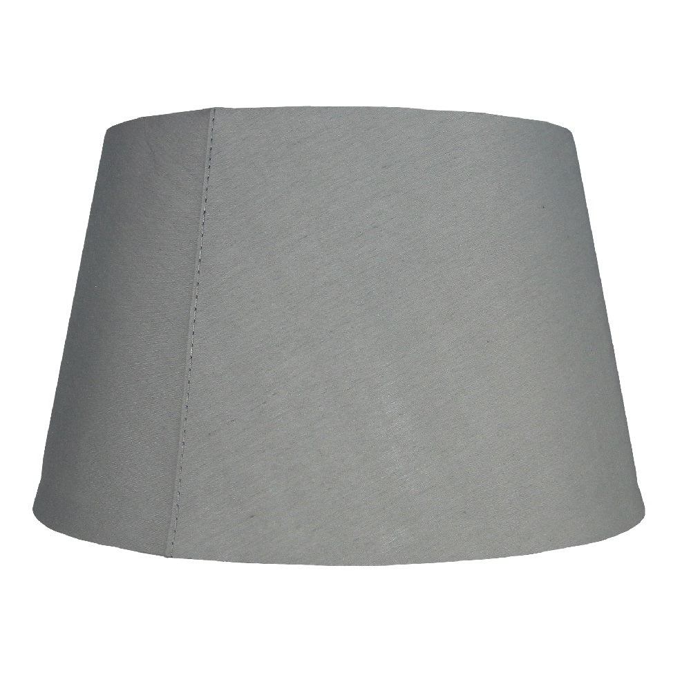 Loxton PMCD10GRY Grey 10" Rolled Edge Vintage Drum Cotton Fabric Lampshade