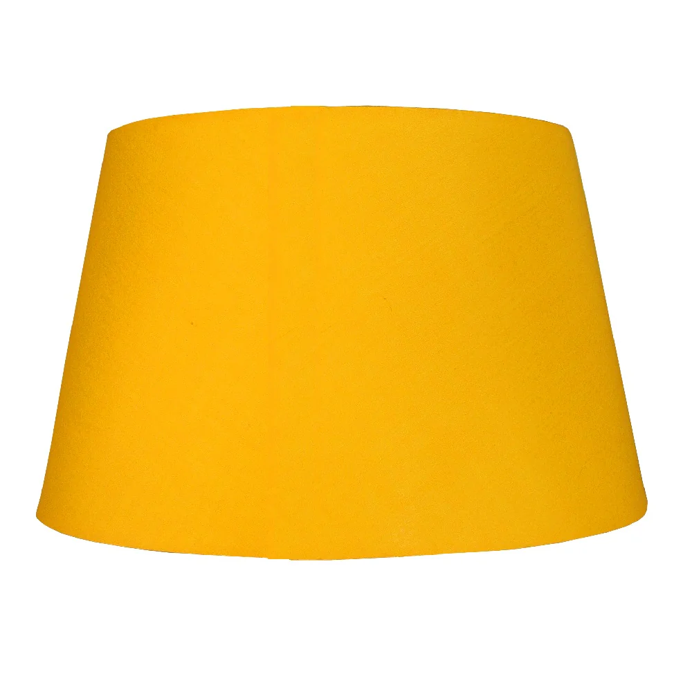 Loxton PMCD10MUS Mustard Yellow 10" Rolled Edge Vintage Drum Cotton Fabric Lampshade