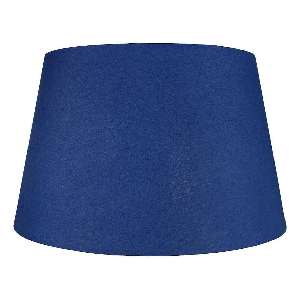 Loxton PMCD14NAV Navy Blue 14" Rolled Edge Vintage Drum Cotton Fabric Lampshade