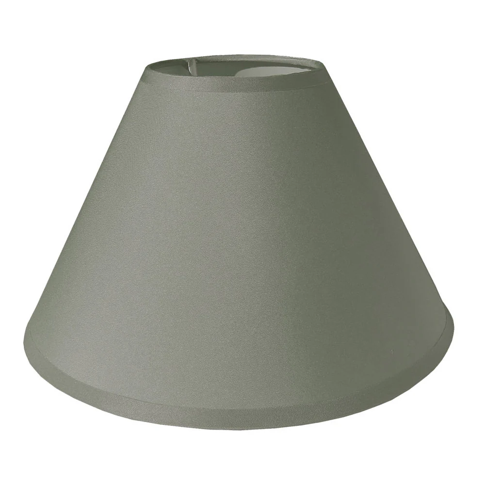 Loxton PMPC10GY Grey 10" Taped Edge Vintage Coolie Cotton Fabric Lampshade