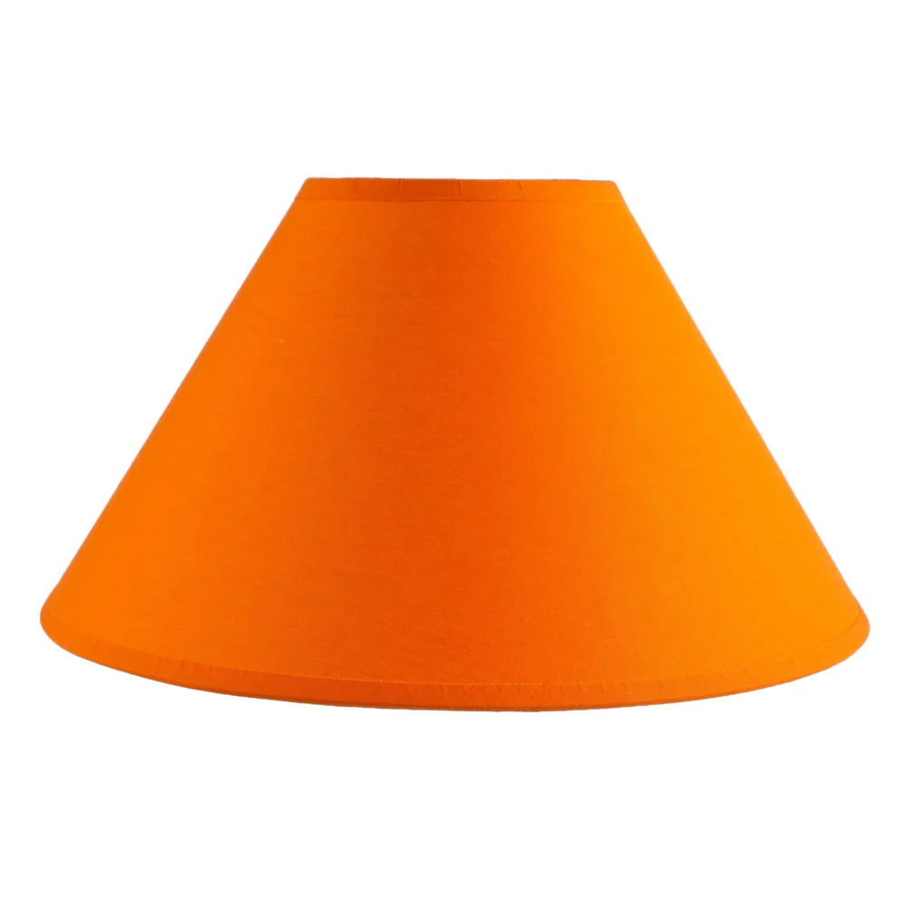 Loxton PMPC12OR Burnt Orange 12" Taped Edge Vintage Coolie Cotton Fabric Lampshade