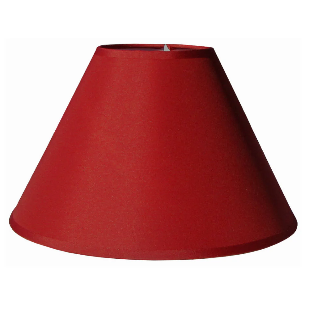 Loxton PMPC14BU Burgundy 14" Taped Edge Vintage Coolie Cotton Fabric Lampshade