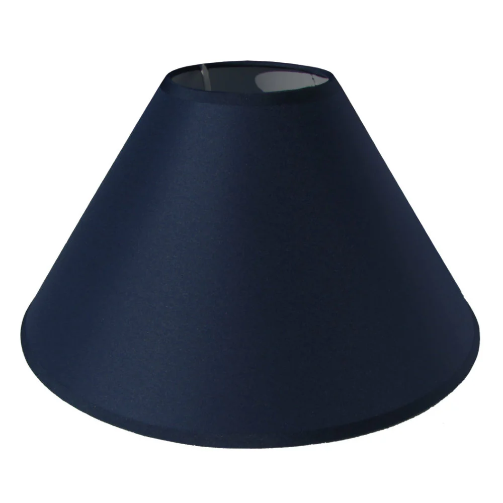 Loxton PMPC14NB Navy Blue 14" Taped Edge Vintage Coolie Cotton Fabric Lampshade
