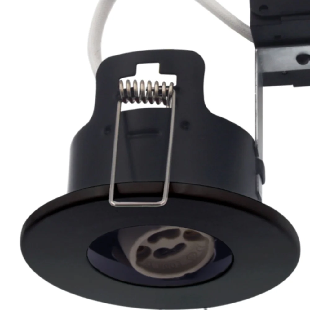 Matt Black IP20 Fire Rated Twist Lock GU10 Recessed Downlight - Image 5