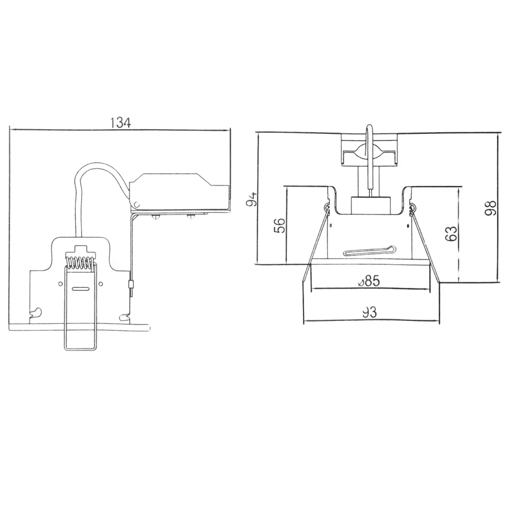 Matt Black IP20 Fire Rated Twist Lock GU10 Recessed Downlight - Image 6