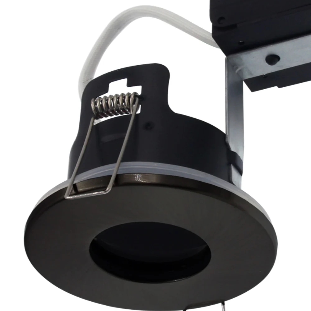 Matt Black IP65 Bathroom Fire Rated Twist Lock GU10 Recessed Downlight - Image 5