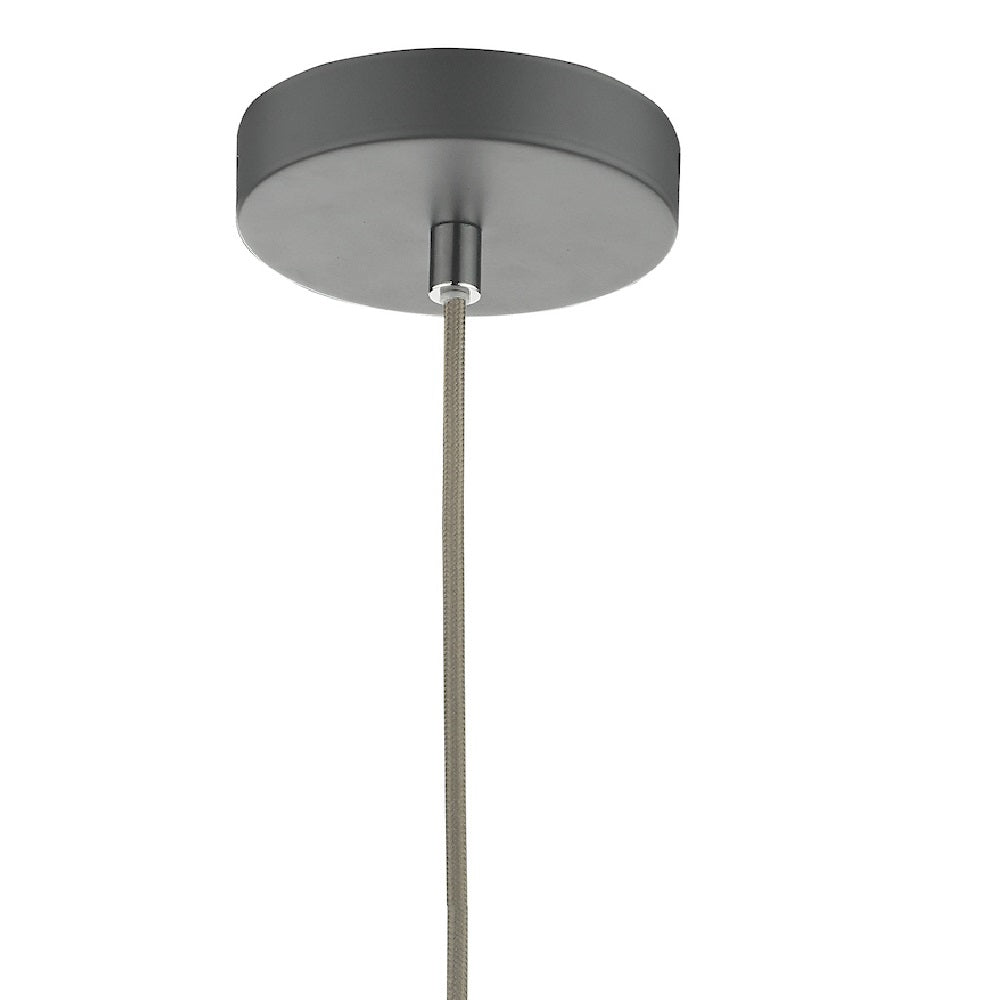 Matt Graphite Grey Metal Vintage Shallow Curved Dome Pendant Ceiling Light 45cm - Image 4