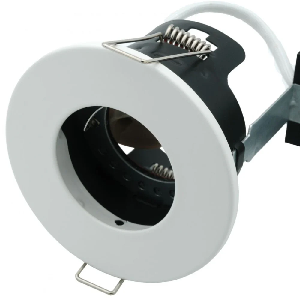 Matt White IP20 Fire Rated Twist Lock GU10 Recessed Downlight - Image 5