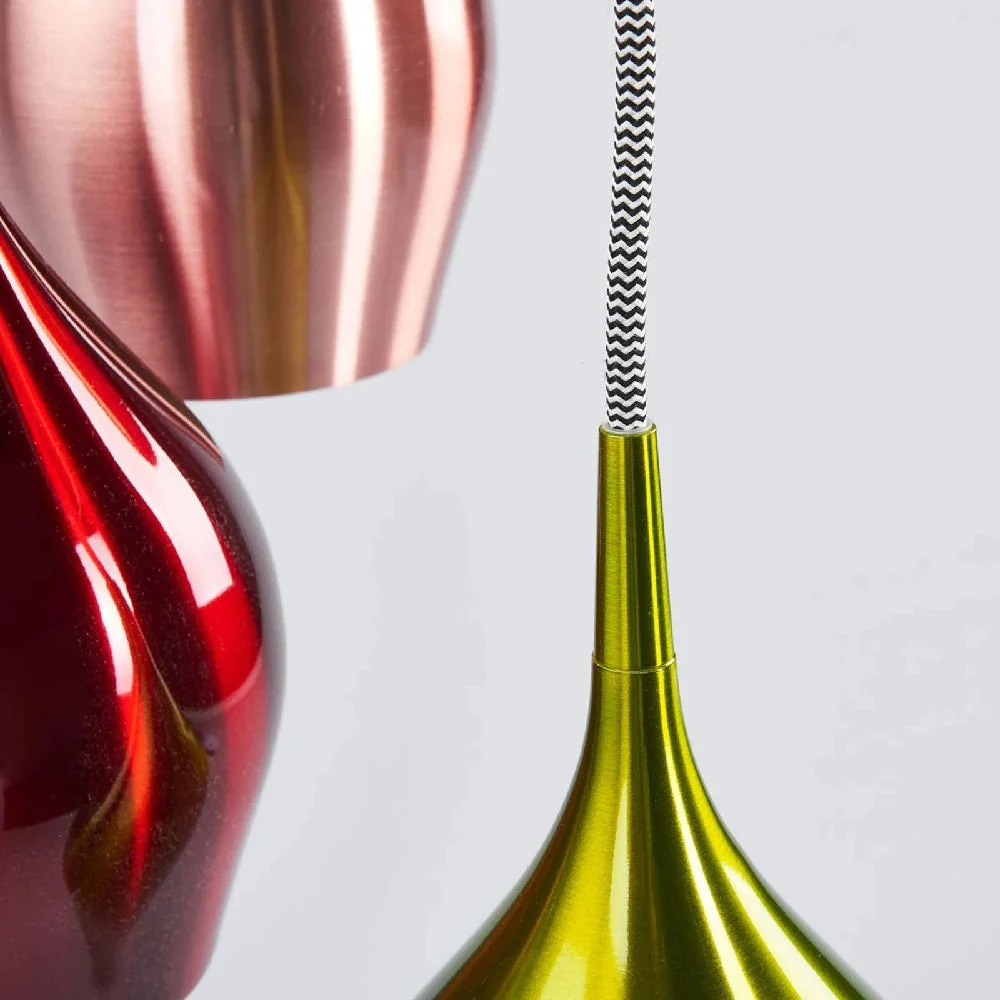 Multicolour Metallic Vintage Contemporary Metal Bell 5 Lamp Cluster Pendant 30cm - Image 3