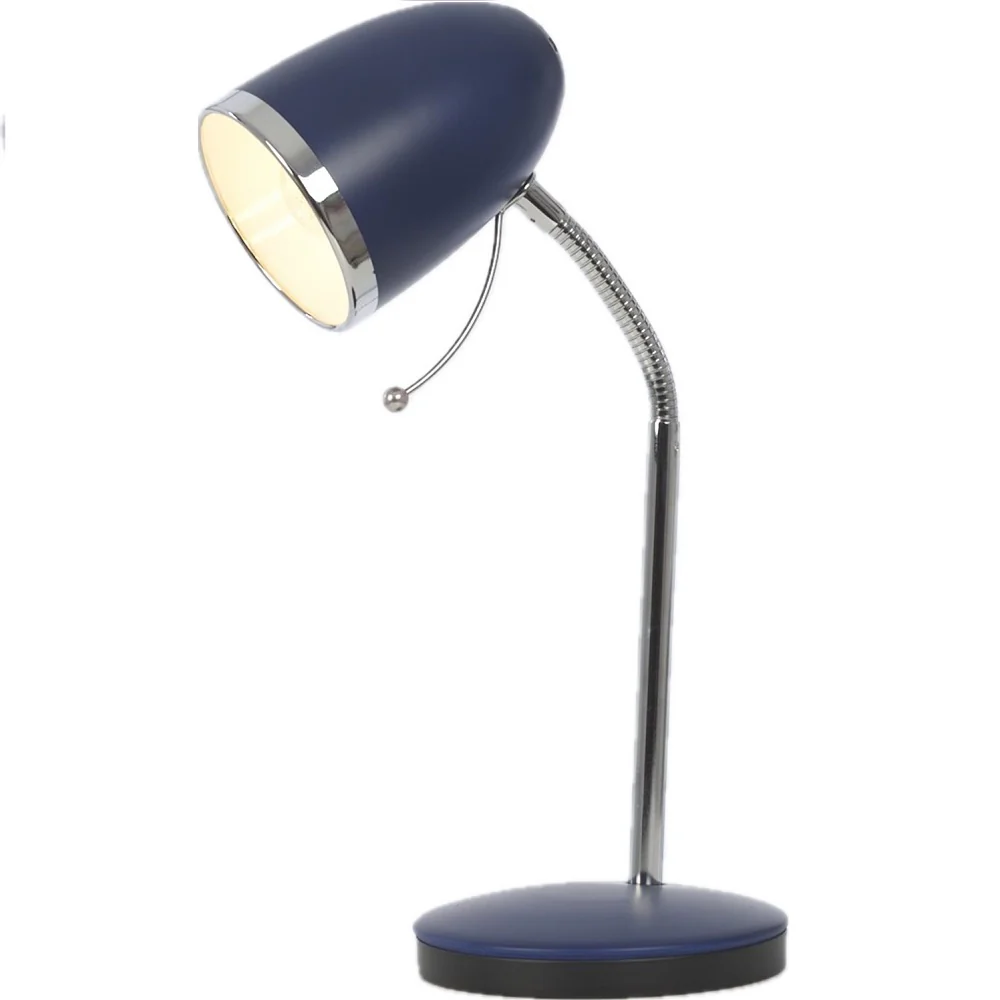 Navy Blue Modern Retro Flexible Dome Head Table Desk Lamp 32cm