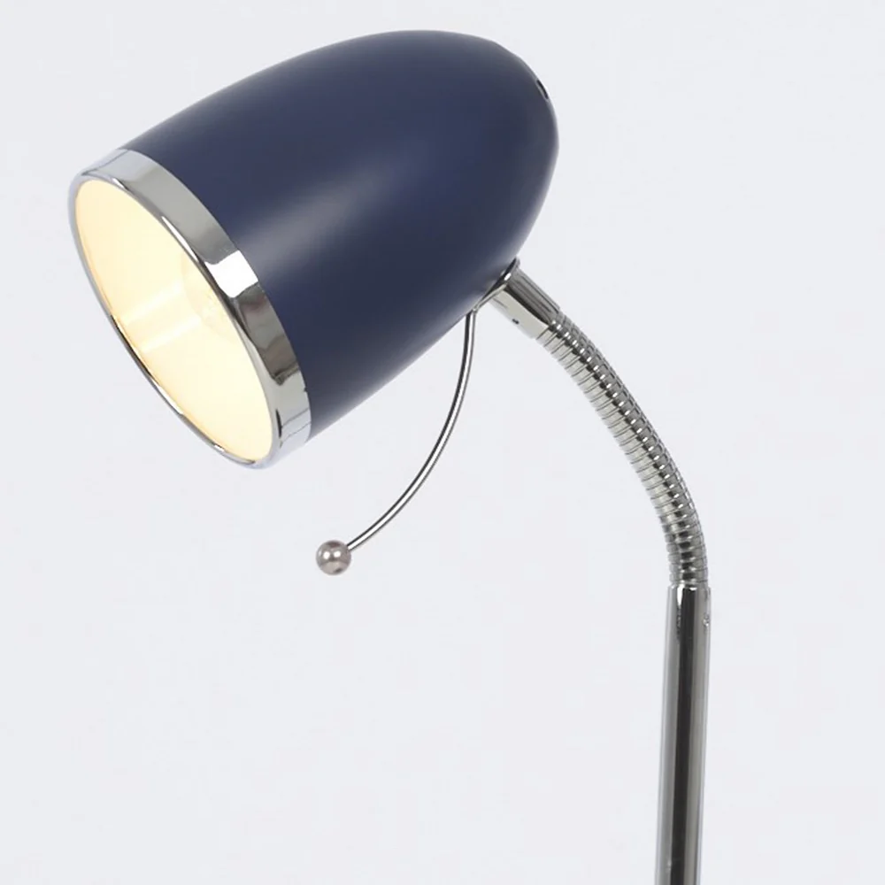 Navy Blue Modern Retro Flexible Dome Head Table Desk Lamp 32cm - Image 3