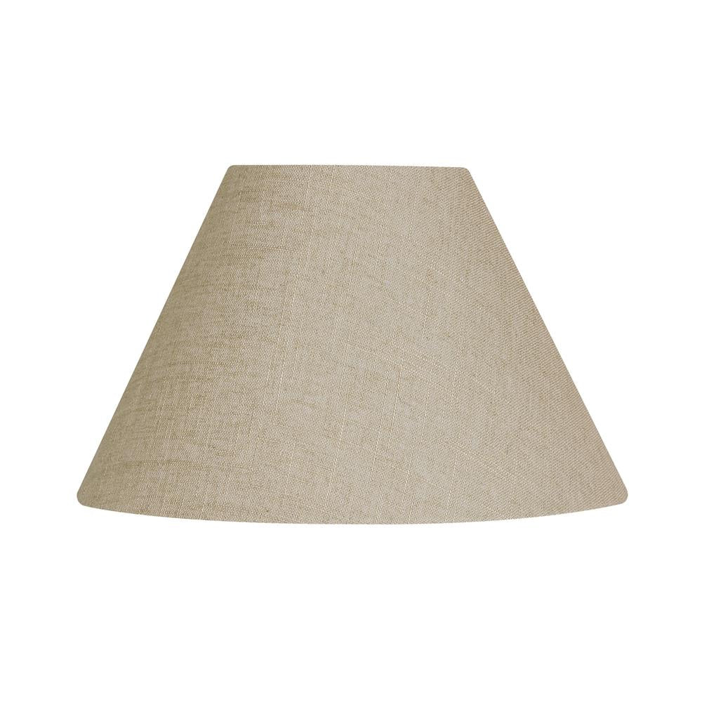 Oaks L501/12 BR Bracken Brown 12" Vintage Linen Coolie Lamp Shade