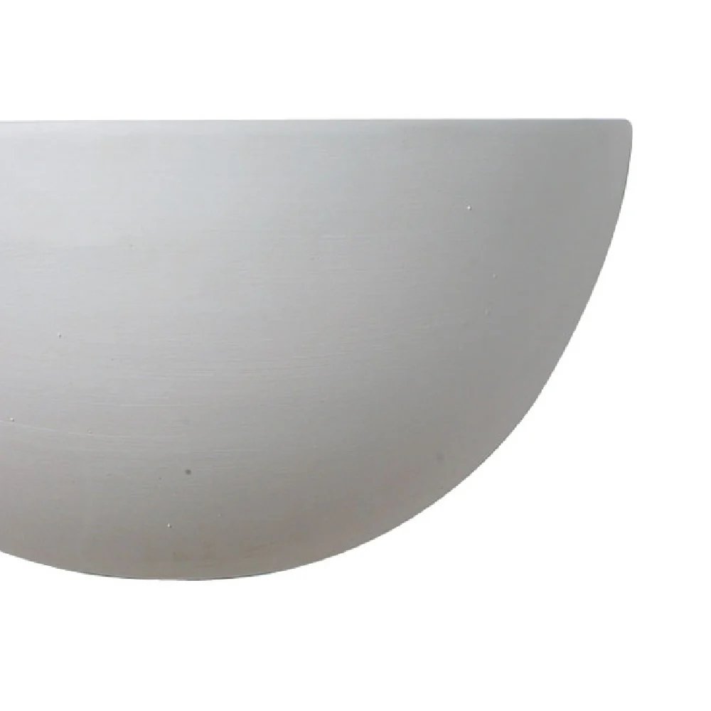 Oaks Leonardo White Ceramic Unglazed Half Dome Wall Washer Light - Image 2