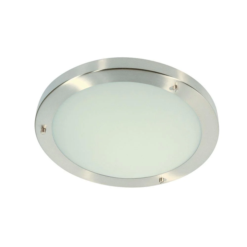 Oaks RONDO/30 CH Rondo Polished Chrome Bathroom Modern Round Flush Light 305mm