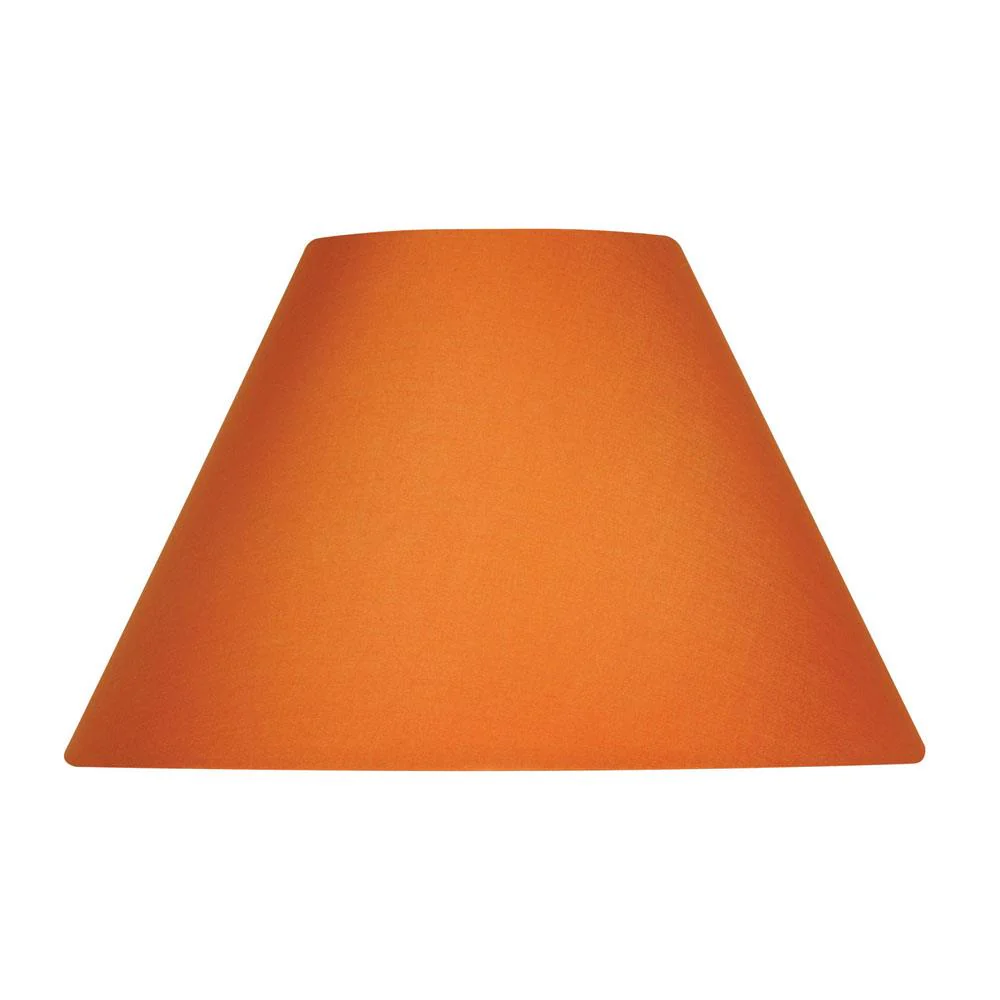Oaks S501/8 ST Satsuma Orange 8" Vintage Cotton Coolie Lamp Shade