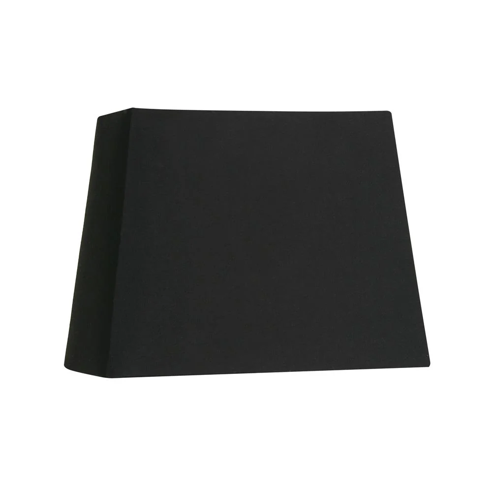 Oaks S515/10 BK Black 10" Vintage Cotton Rectangular Lamp Shade