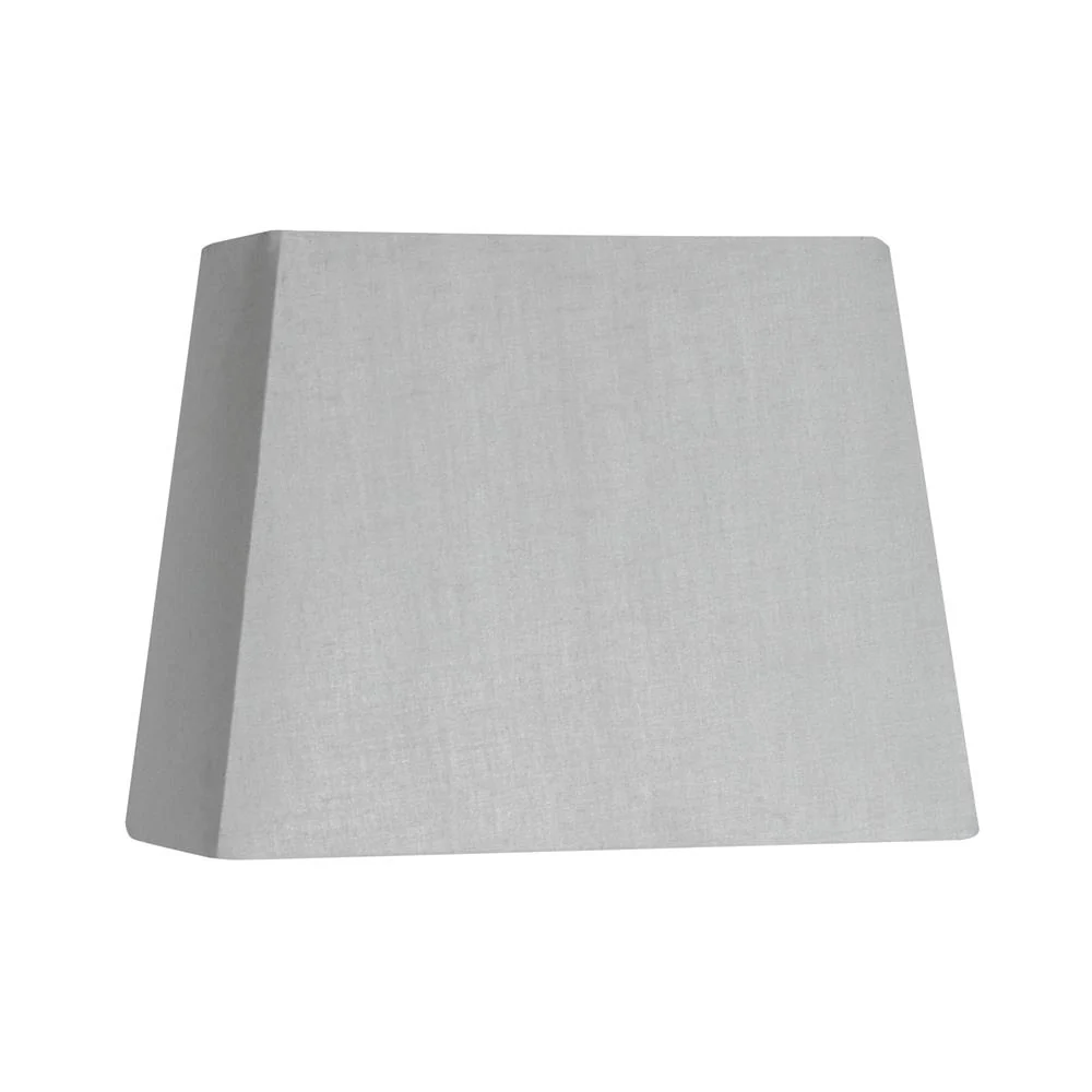 Oaks S515/10 SG Soft Grey 10" Vintage Cotton Rectangular Lamp Shade