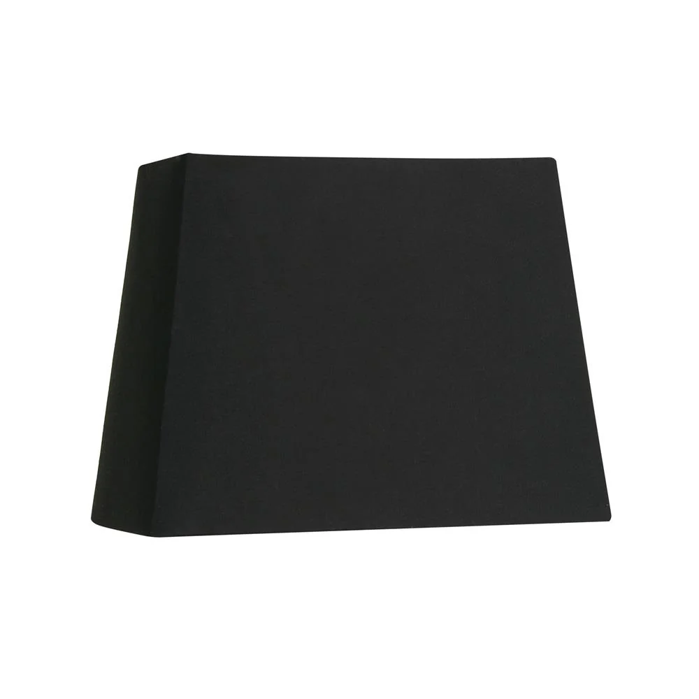 Oaks S515/12 BK Black 12" Vintage Cotton Rectangular Lamp Shade