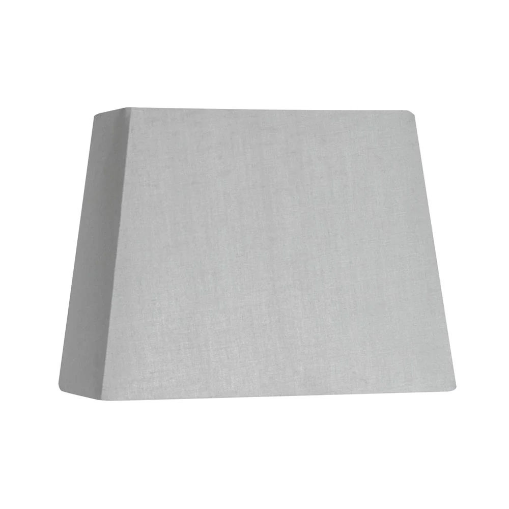 Oaks S515/14 SG Soft Grey 14" Vintage Cotton Rectangular Lamp Shade