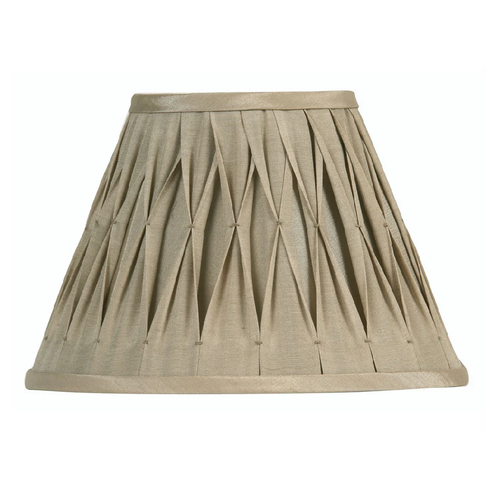 Oaks S601/5 SA Sand 5" Sutlej Silk Piched Pleat Clip On Lamp Shade