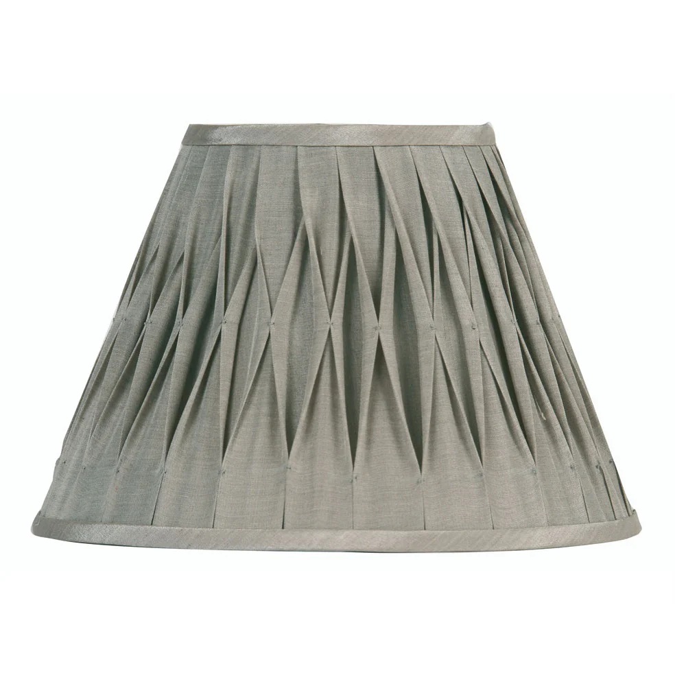 Oaks S601/5 SG Soft Grey 5" Sutlej Silk Piched Pleat Clip On Lamp Shade