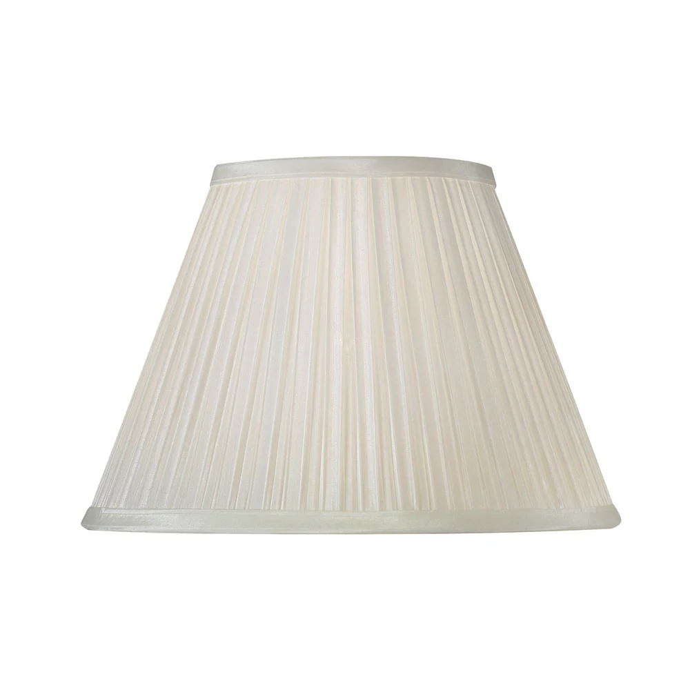 Oaks S650/5 IV Ivory 5" Faux Silk Box Pleat Clip On Lamp Shade