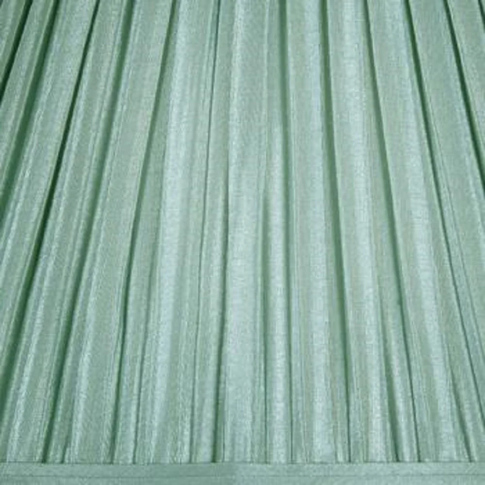 Oaks S650/5 SE Sage green 5" Faux Silk Box Pleat Clip On Lamp Shade - Image 2