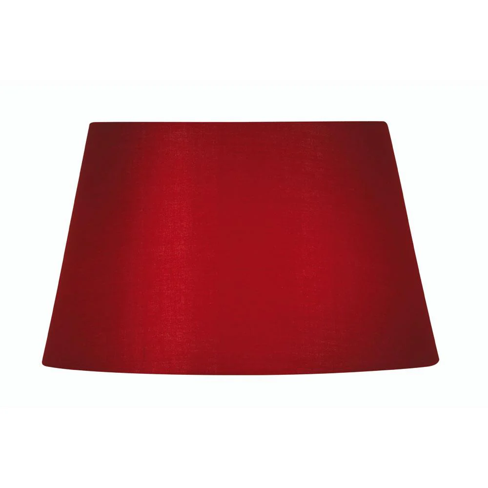 Oaks S901/6 RD Red 6" Vintage Cotton Drum Clip On Lamp Shade