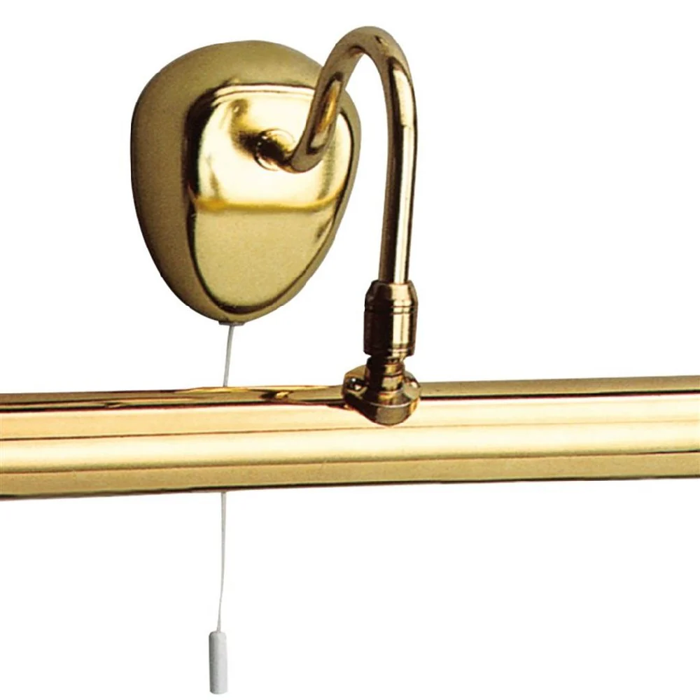Polished Brass 2 Lamp Traditional Switched Adjustable Picture Light 360mm - Image 2