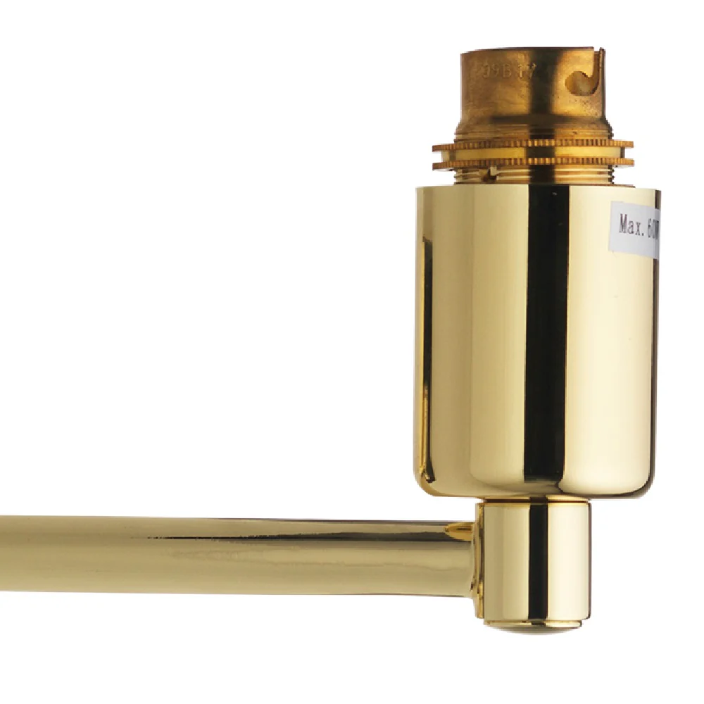 Polished Brass Vintage Switched Swing Arm Wall Light Bracket - Image 3
