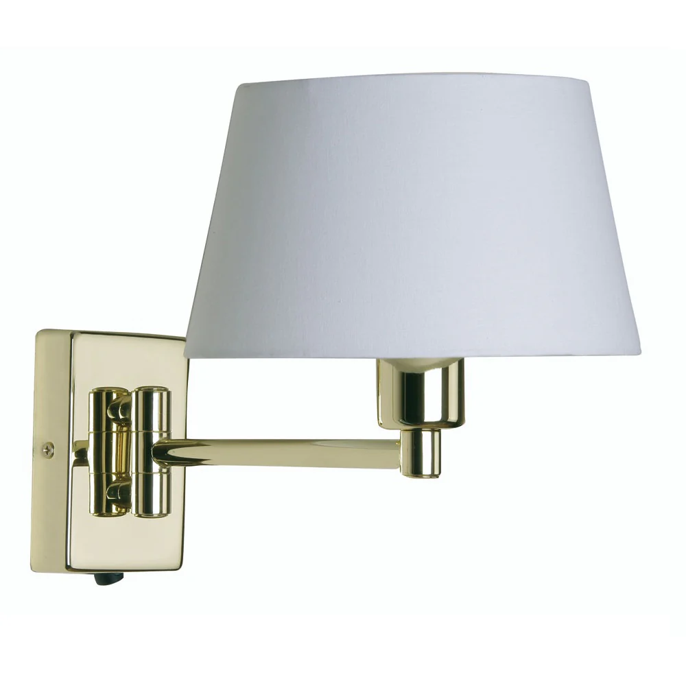 Polished Brass Vintage Switched Swing Arm Wall Light Bracket - Image 4