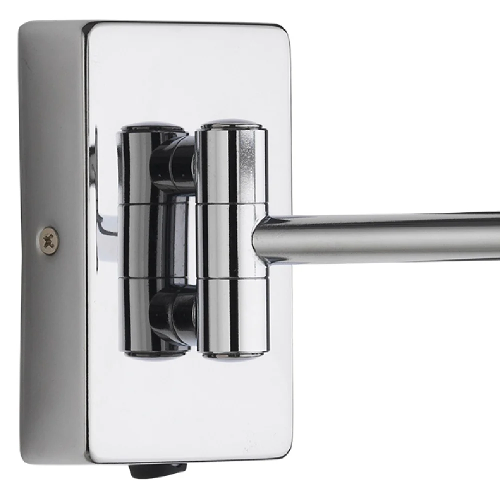 Polished Chrome Vintage Switched Double Swing Arm Wall Light Bracket - Image 2